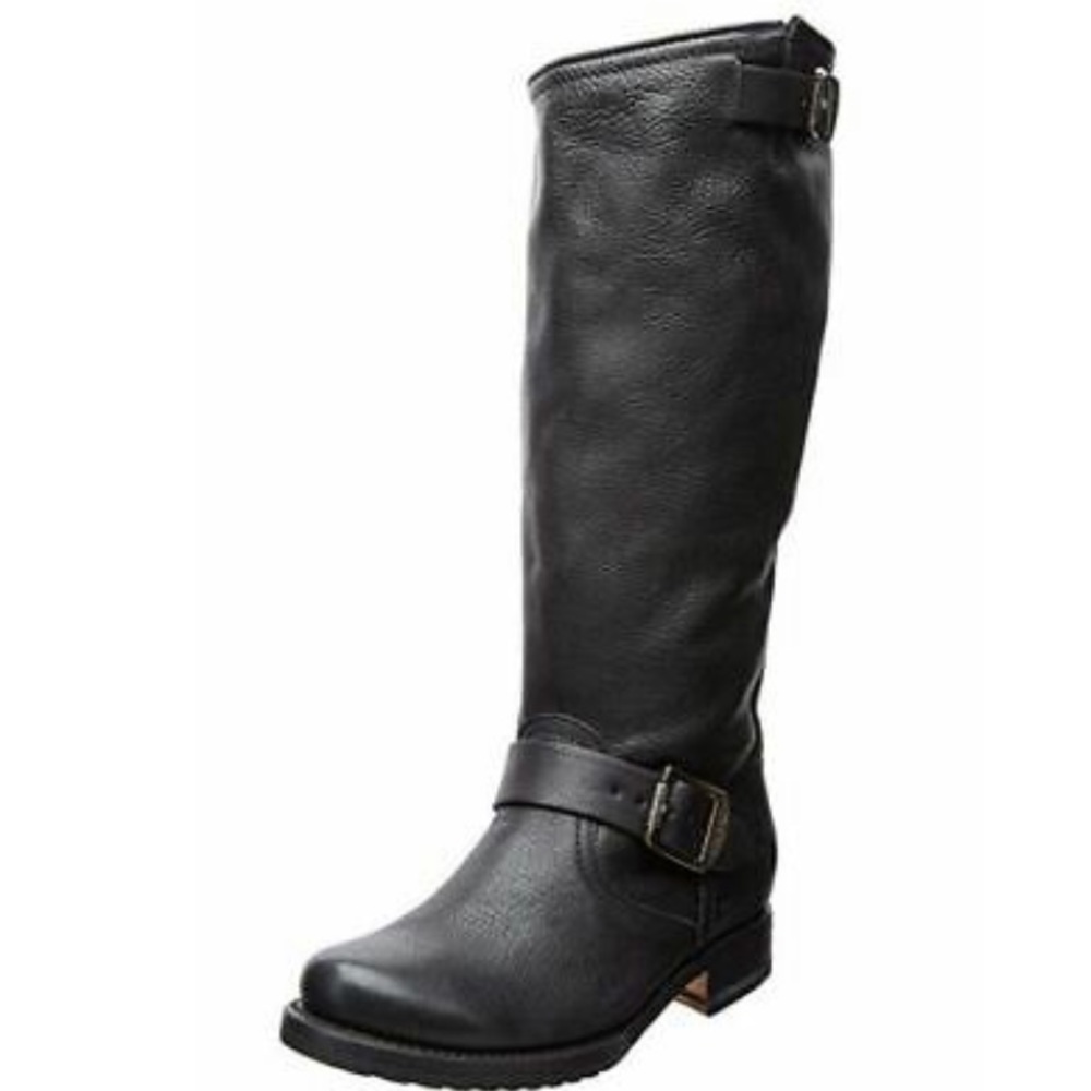 FRYE Womens Veronica Slouch Boot: Black Leather